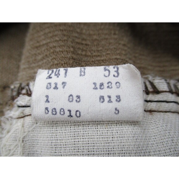 VINTAGE Levis Jeans Men 33x25 Brown White Tab Corduroy Bootcut Western 80s USA - Picture 5 of 14